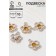 Suspension "Flower" (set 10 pcs.), Yellow color in gold