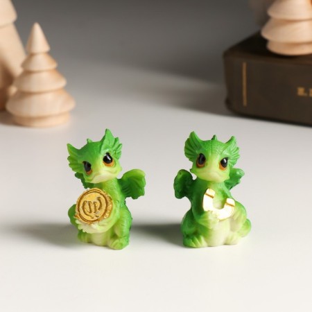 Souvenir Polystone "Forest Drafle with Gold" MIX 2.5x2.5x4 cm-1