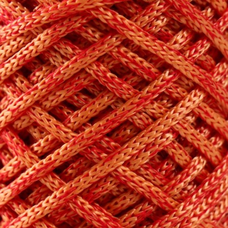 Knitting cord 35% cotton, 65% polypropylene 3 mm 85m/160 ± 10 g (red/orange)-2
