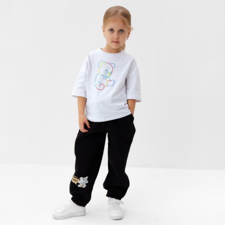 Children's pants Minaku: Crush, black color, height 116 cm-1
