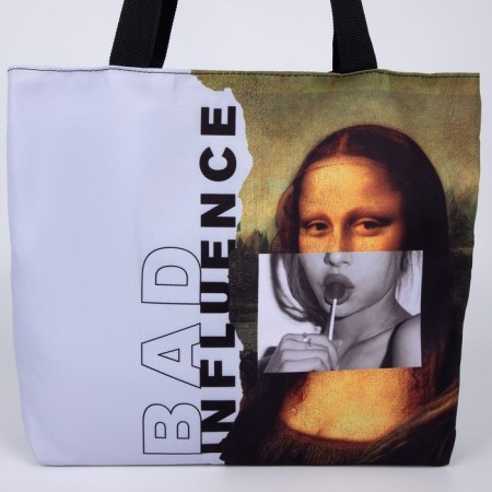 BAD BAD Influence bag without lightning with lining, white/black color-5