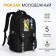 School backpack on lightning, 5 pockets, black color