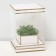 Box for flowers with a vase and PVC windows are folding, bronze, 16 x 23 x 16 cm