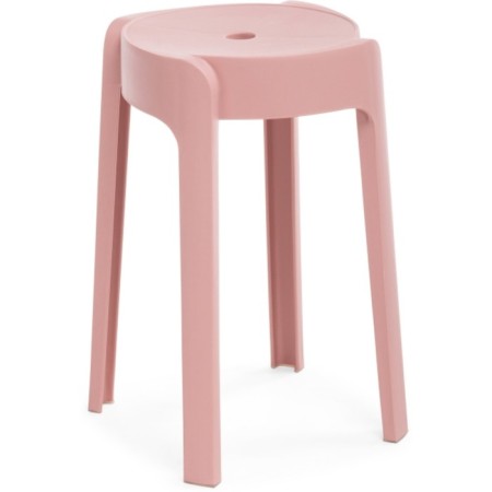 Stool BOVEL Plastic, pink 36x36x45 cm