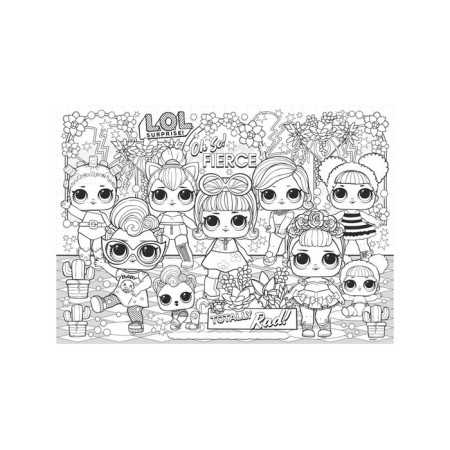Very large coloring L.O.L. Surprise "Little Fashionistas"-3