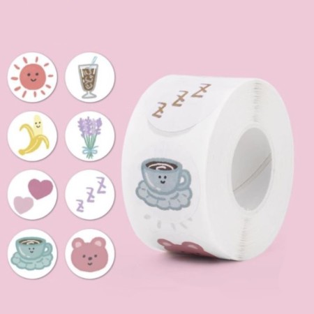 Stick Paper "Funny pictures" d = 2.5 cm 500 pcs in a roll 3x5x5.5 cm