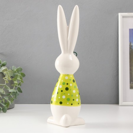 Souvenir Ceramics "Bunning Bunny, peas shirt" yellow-green 10x7.5x30.5 cm-2