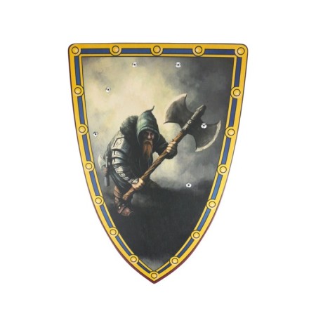 Wooden triangular shield "Dwarf with an ax"-2