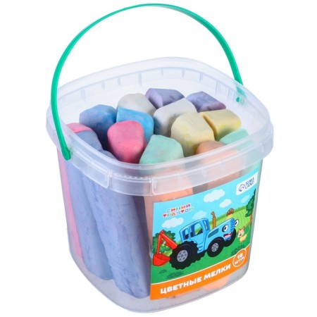 Set of colored crayons Blue Tractor, 16 pieces, 8 colors-5