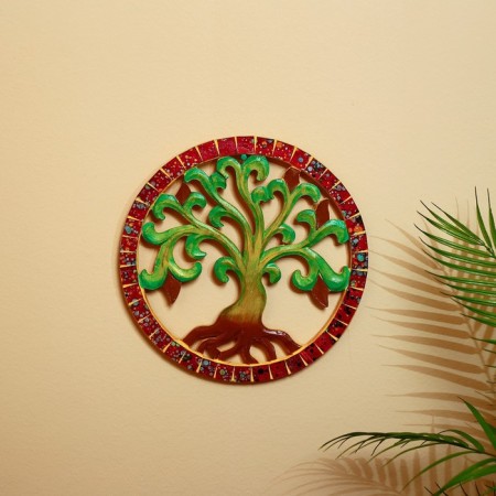 Panel wall "Tree of life" wood, glass 30 cm