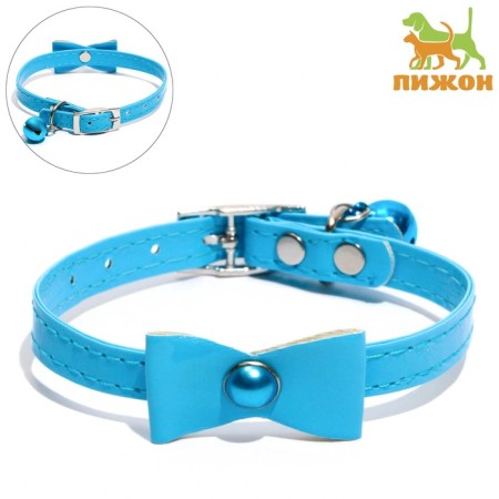 Collar "radiance" with a bead and a tambourine, 29 x 1 cm, Osh 21-26, blue