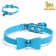 Collar "radiance" with a bead and a tambourine, 29 x 1 cm, Osh 21-26, blue