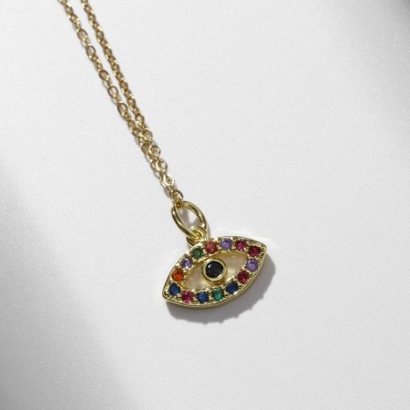 Pendant-cooler "mini" eye, colored in gold, 38 cm
