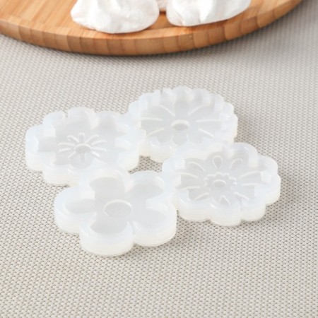 Silicone Mold for candies and chocolate "Flowers", 5 cm flower, color transparent-2