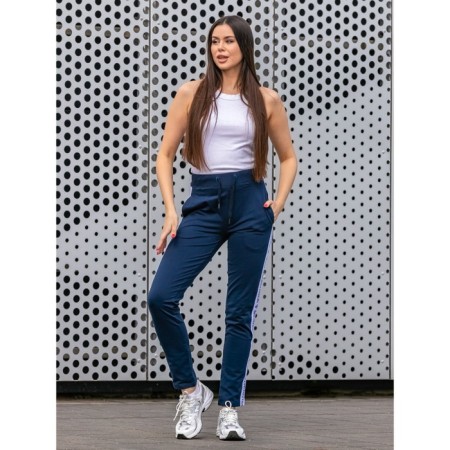 Women's pants, size 46, blue, white color-9