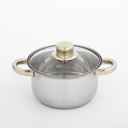 Stainless steel pan with the luxury luxury lid, 1.5 l, d = 17 cm