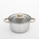Stainless steel pan with the luxury luxury lid, 1.5 l, d = 17 cm
