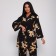 Female set (robe/top/pants), black color, size 46