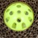 Bell ball with a bell, 5 cm, yellow