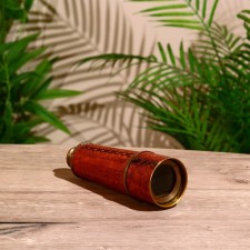 Testing pipe with an engraving 43 cm, brass, skin
