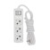 Extension cord Premium 3 nests, 3m, 3x1.5mm², s/s, with a switch, white rexant