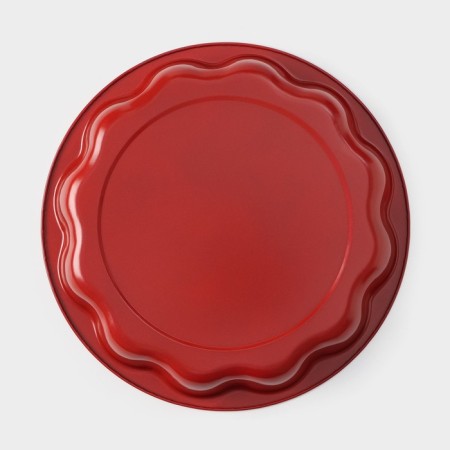 Baking a baking center "Renard. Wavy circle ", 25 × 4 cm, anti -stick coating, burgundy color-4