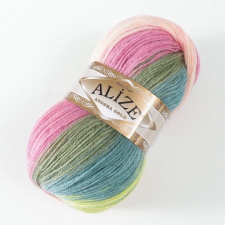 Yarn "Angora Gold Batik" 20% wool, 80% acrylic 550m/100g (6792)-1