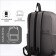 Young backpack from textiles on lightning, waterproof, 4 pockets, color gray color