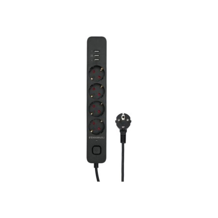 Network filter Garrison 2.0 Cartoon EPS-4-U3-B-2, 4 P, 10A, 3XUSB, 2M, Ur. Protection 2+, Chern 1034186-1