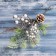 Decor "Winter Miracle" bump on a branch with berries, 35 cm
