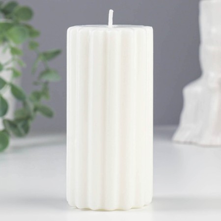 CLEASHIC CILINDRIC ARCOVE "Relief. White Lilia", 5x10 cm-2