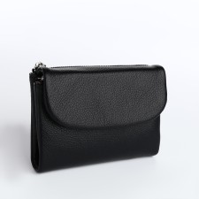 Women's wallet on a magnet, black color