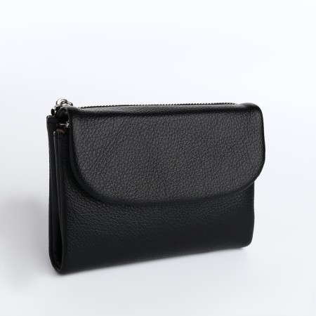 Women's wallet on a magnet, black color
