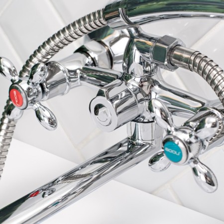 BUNE BAUU BA5318-4-C007-B702 bath, pour 350 mm, shower set, brass, chrome-2