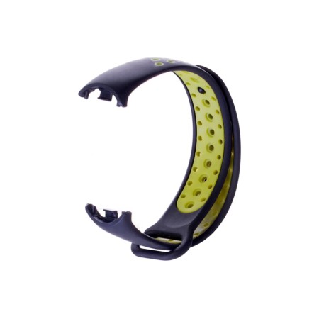 Luazon strap for fitness bracelet Mi Band 8, with perforation, black-green