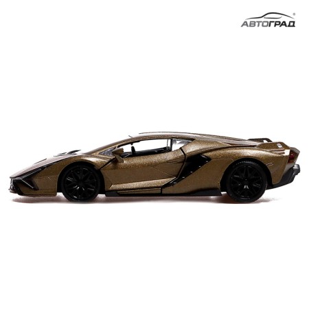 Metal machine Lamborghini Sian FKP 37, 1:32, doors, inertia, green color open-5