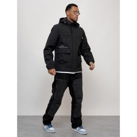 Sports male jacket, size 54, black color-2