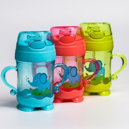 Baby chipper with silicone tube, 220 ml., With pens, Mix color-10