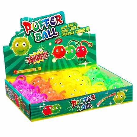 The ball is a children's rubber hedgehog "Conduct with legs and handles", light, color mix-5