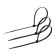 Clot of nylon tundra krep for screed, 9x450 mm, black, in package 100 pcs.