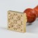 Printing for wax with a wooden handle "Flowers in patterns" 9x2.2x2.2 cm