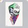 Tattoo on the body color "Joker - 2 faces" 14.8x21 cm