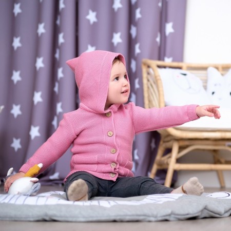 Jumper knitted baby I "Trendy" growth 68-74 cm, pink color-2