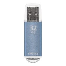 Flash drive Smartbuy V-Cut, 32 GB, USB 2.0, th he is up to 25 MB/s, PBU up to 15 Mb/s, blue