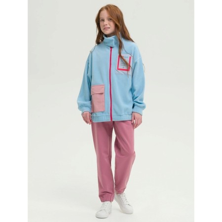 Jacket for girls, height 116 cm, blue color-6