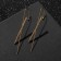Earring "Kaff" Pin, path, white color in gold