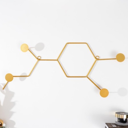 Decorative metal hooks "Molecules" gold 23x57.5 cm-2