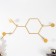 Decorative metal hooks "Molecules" gold 23x57.5 cm