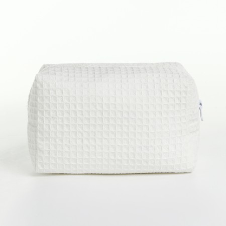 Cosmetic bag at the lightning textura, white color-4