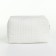 Cosmetic bag at the lightning textura, white color